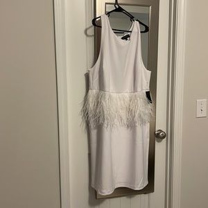 NWT White Eloquii Fringe Dress